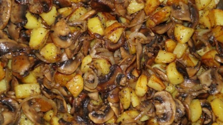 pommes de terre et champignons au four   