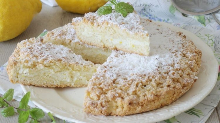 Tarte émiettée ricotta et citron