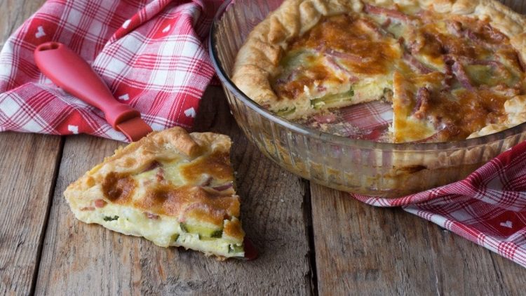 Quiche Speck courgettes et mozzarella