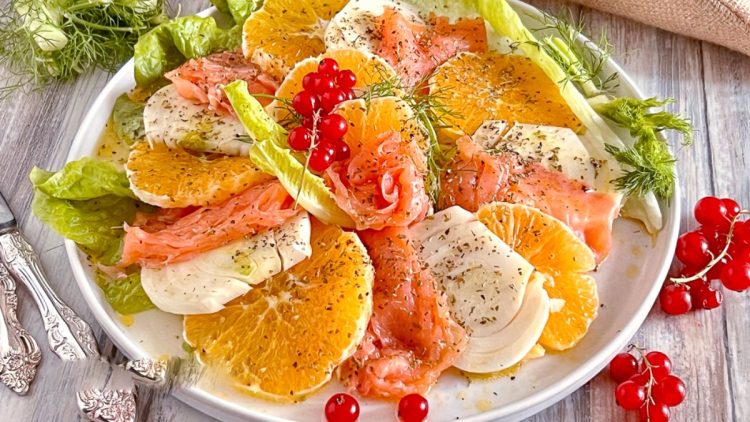 salade de fenouil, orange et saumon