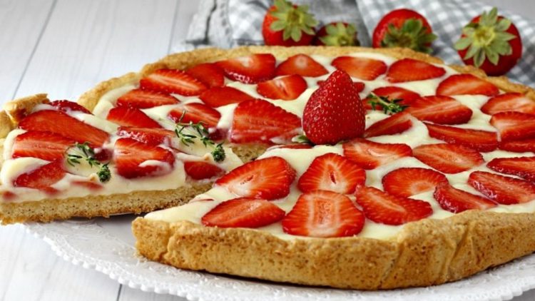 tarte aux fraises et à la crème pâtissière