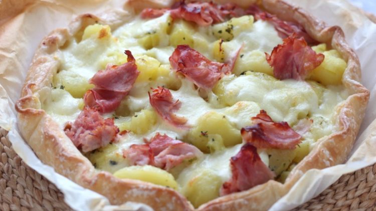 tarte pomme de terre et jambon