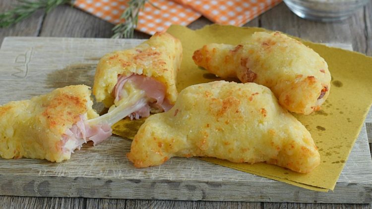 Croissants de riz jambon et fromage