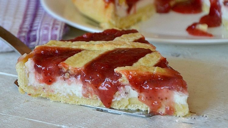 Tarte ricotta et fraises