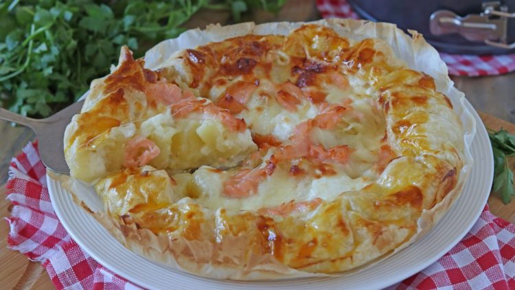 tarte saumon pommes de terre et stracchino