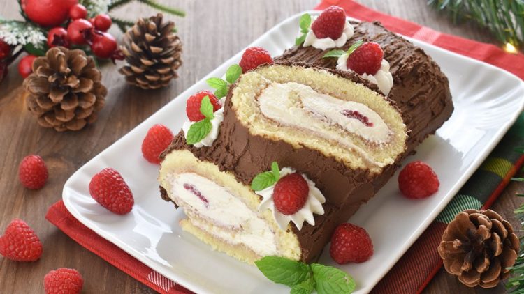 bûche de Noël au chocolat