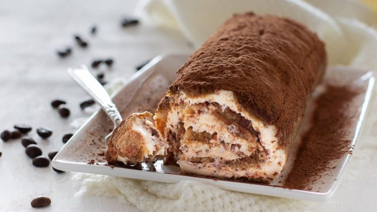 Rouleau tiramisu sans cuisson