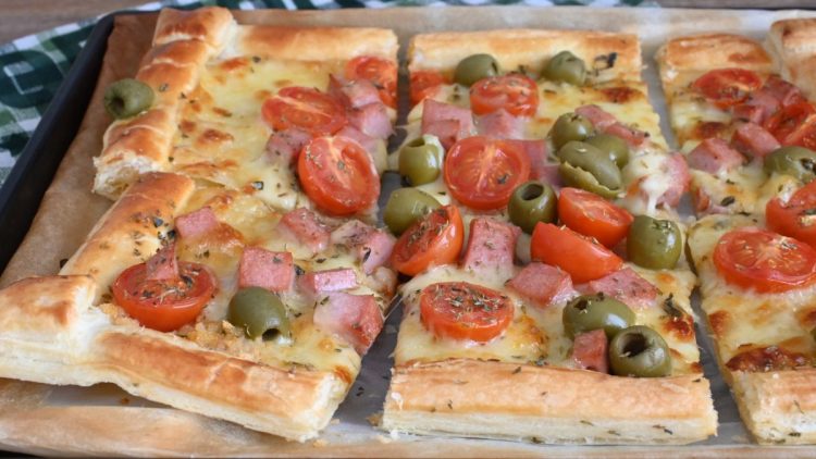 tarte salée façon pizza réalisée