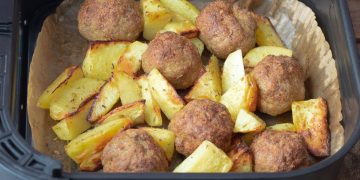 boulettes de viande et pommes de terre au Airfryer