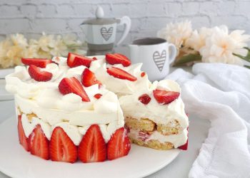 gâteau à la fraise et au mascarpone