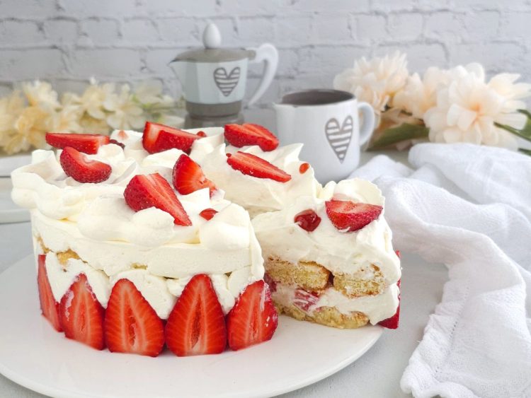 gâteau à la fraise et au mascarpone