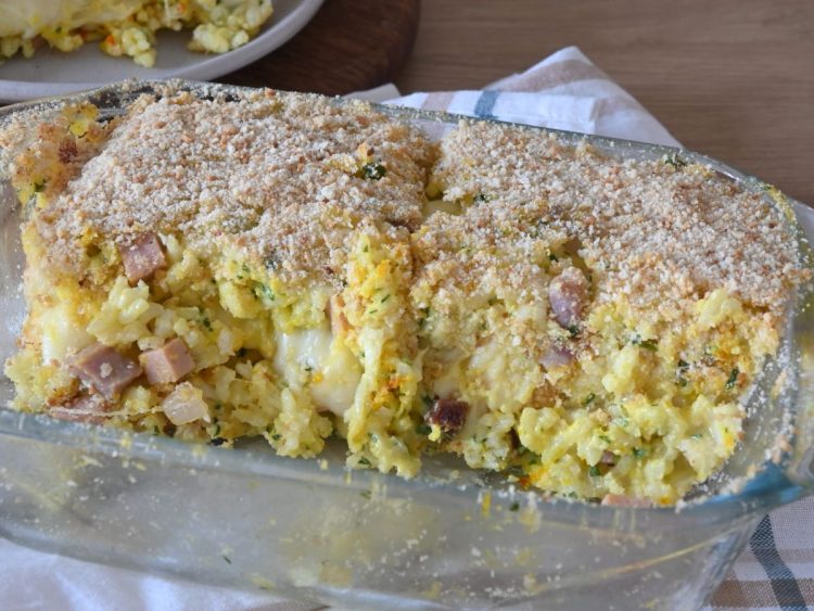 gratin de riz au jambon