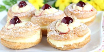 zeppole au four à la crème pâtissière